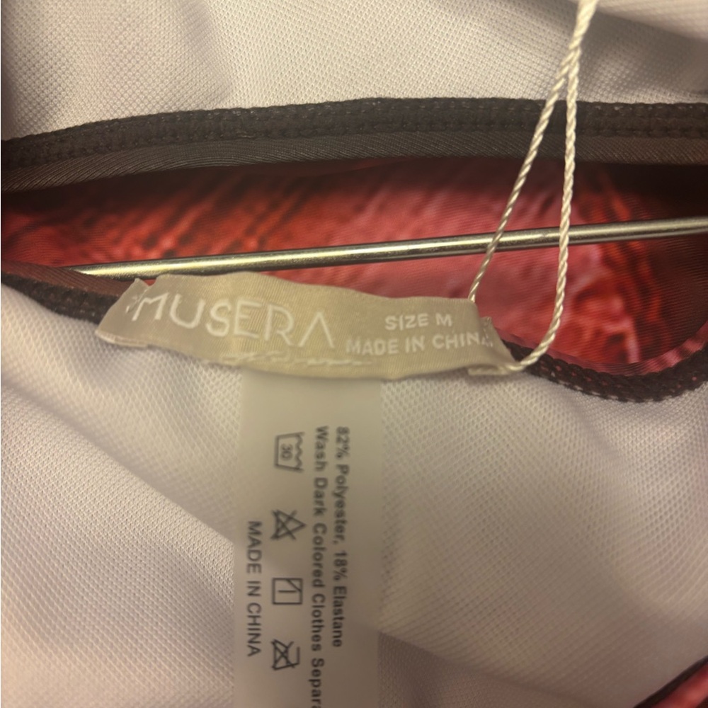 Muse White and Brown Swim Coverup